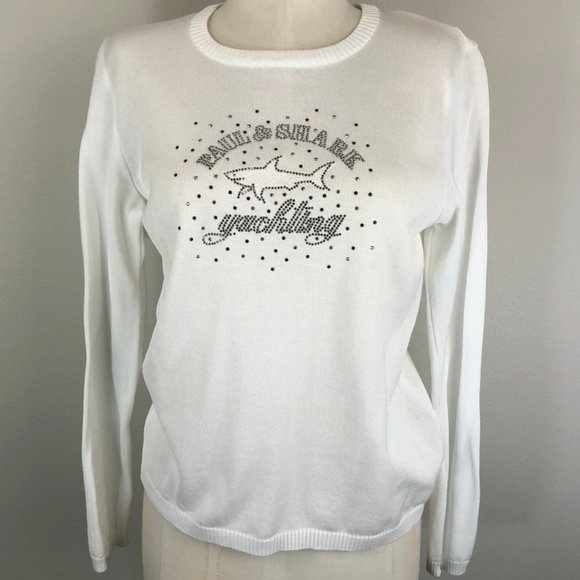 Rare Paul & Shark Yachting Bedazzled Sweater NWT